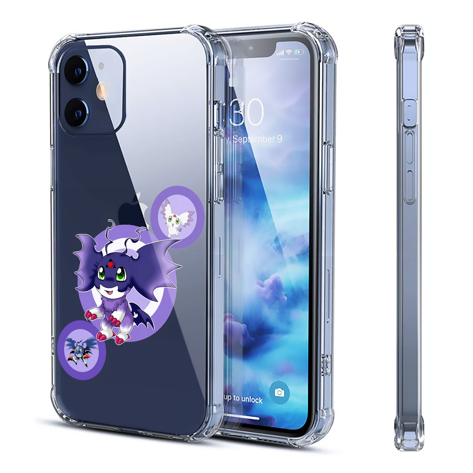 （画像用） Digimon デジタルモンスター/デジモン 【iPhone 12シリーズ対応】透明スマホケース（クリアソフトケース）